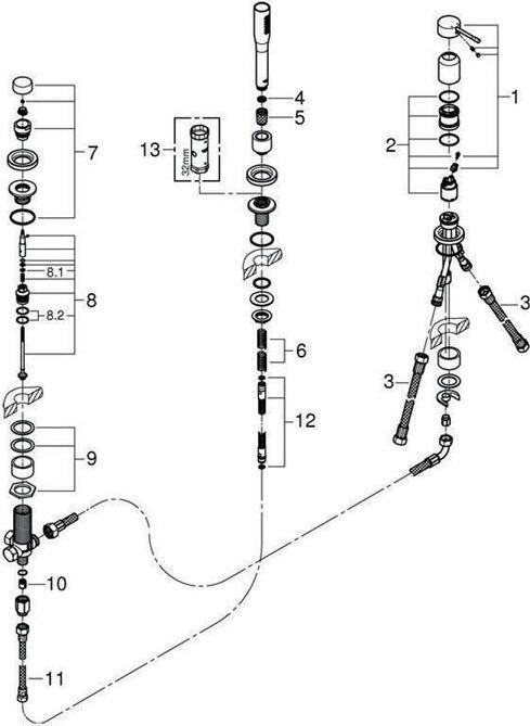 Produktbild Grohe 3-Loch-Einhand-Wannenkomb. ESSENCE o Auslauf chr