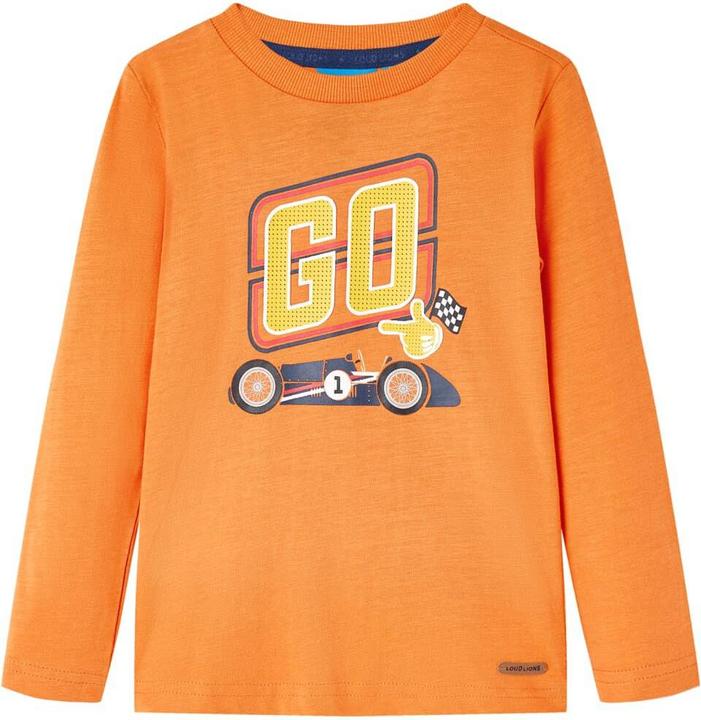 Produktbild VidaXL Kinder-Langarmshirt Dunkelorange 140,Material: 100 (140)