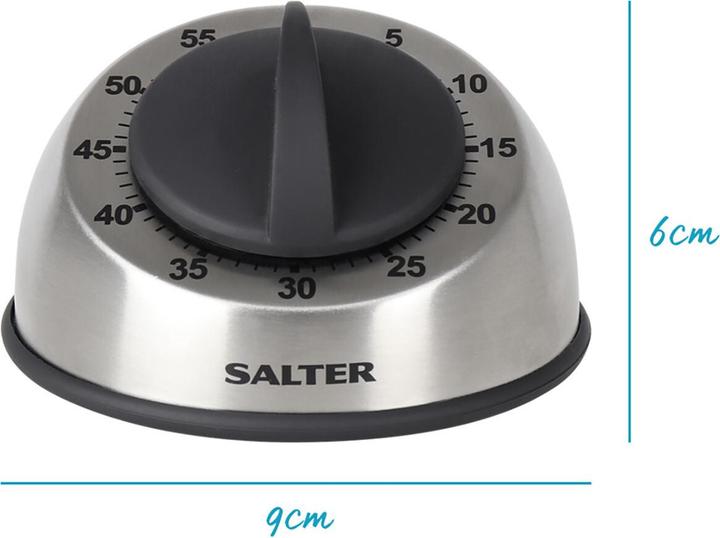 Salter 338 SSBKXR15 Stainless Steel Mechanical Timer