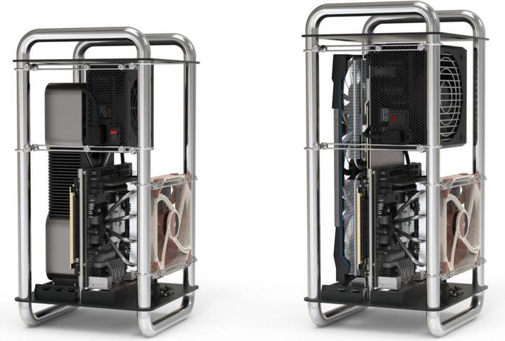 Actual product image Streacom DA6 XL Mini-ITX case - chrome (Mini-ITX)