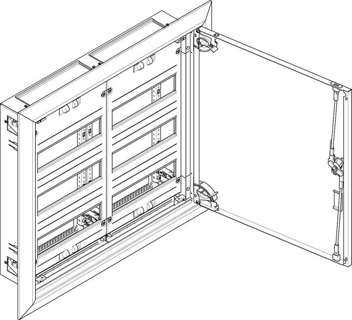 ABN Flachverteiler UP/HW,110 mm tief,IP 30,SK II,2x3-reihig, Komplettschrank für REG UK23
