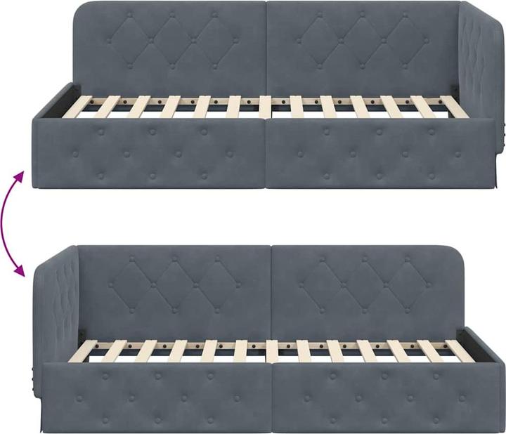 Image du produit vidaXL Eckbettgestell (90 x 190 cm)