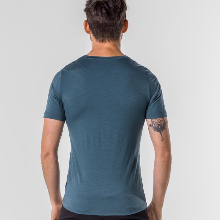 Produktbild Löffler Loeffler Hemd kurzarm M Printshirt Tracking Merino Light Dark Petrol - Blau (52)