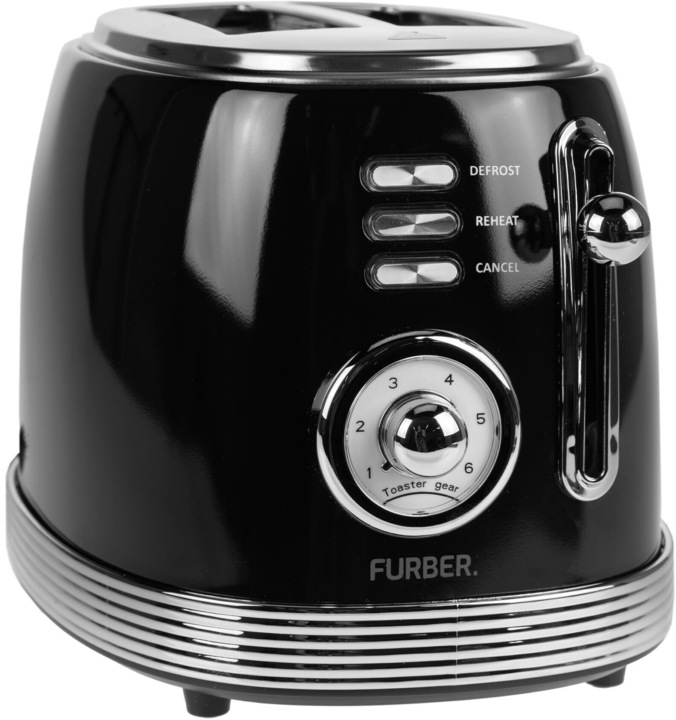 Produktbild Furber Toaster Brando Schwarz glanz
