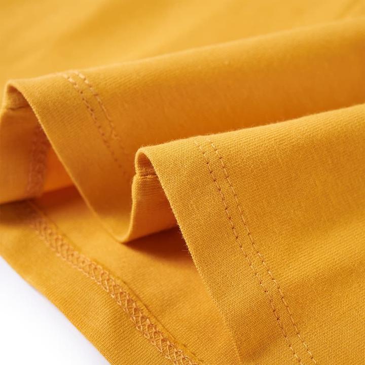 Immagine prodotto VidaXL Camicia a maniche lunghe da bambino ocra scuro 104,Materiale: 95 (104)