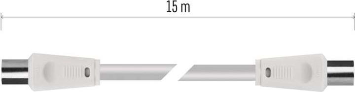 Image du produit Emos Câble coaxial d'antenne, blindé 15m - connecteur droit (Câble d'antenne)