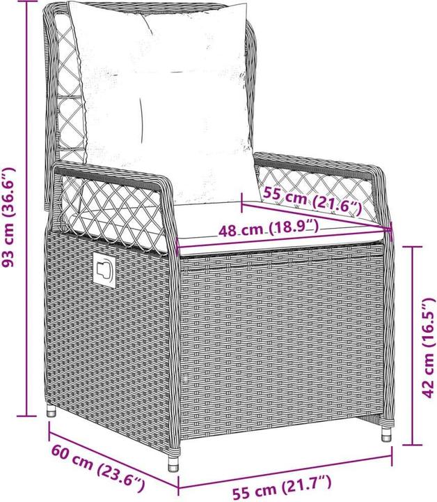 Produktbild vidaXL Garten Essgruppe