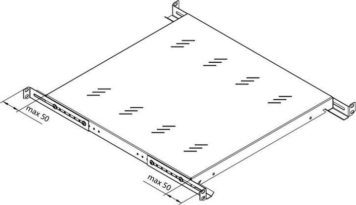 Actual product image Triton RAC-UP-650-H4 - Rack - Shelf - RAL 7035 - 48.3 cm (19")