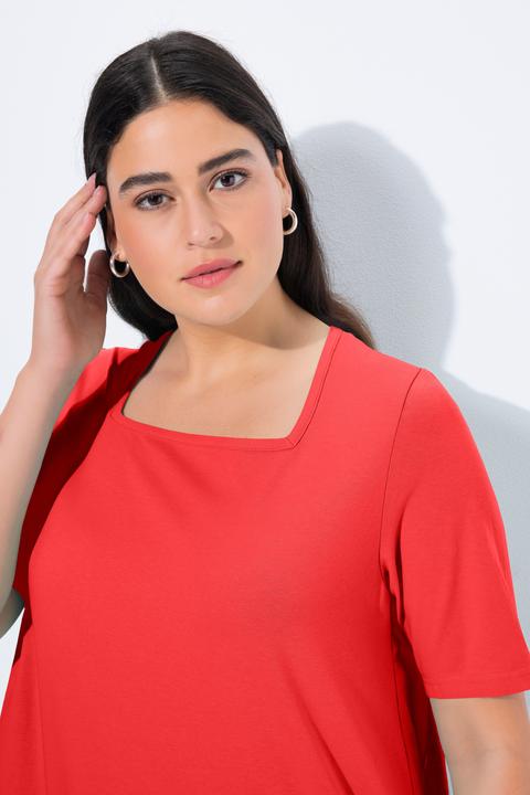 Actual product image Ulla Popken Essential Square Neck Stretch Tee (58)