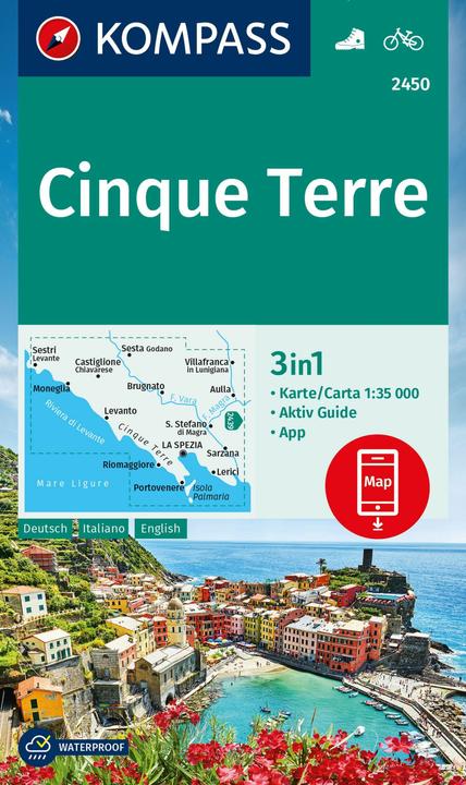 Immagine prodotto Mappa escursionistica 2450 Cinque Terre 1:35.000