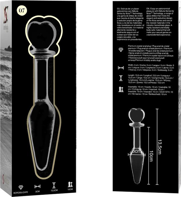 Produktbild Ibiza Nebula Series By ™ - Modell 7 Analplug Borosilikatglas 13,5 X 3 cm Klar