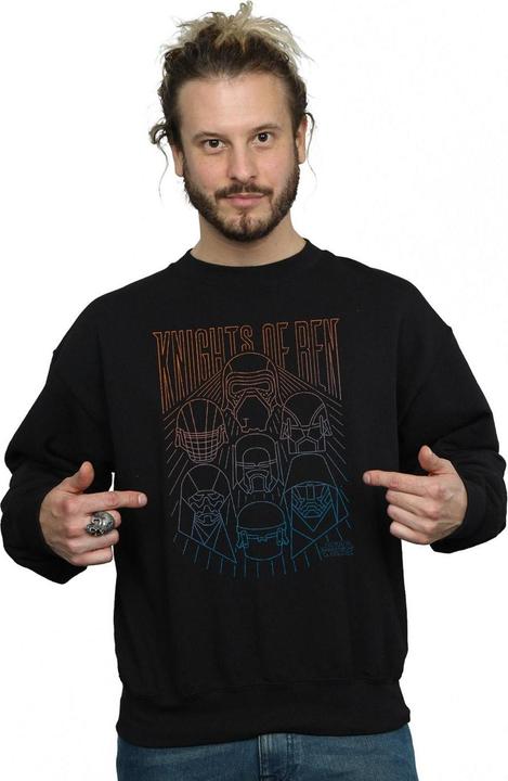 Actual product image Star Wars Mens The Rise Of Skywalker Knights Of Ren Colours Sweatshirt (L)