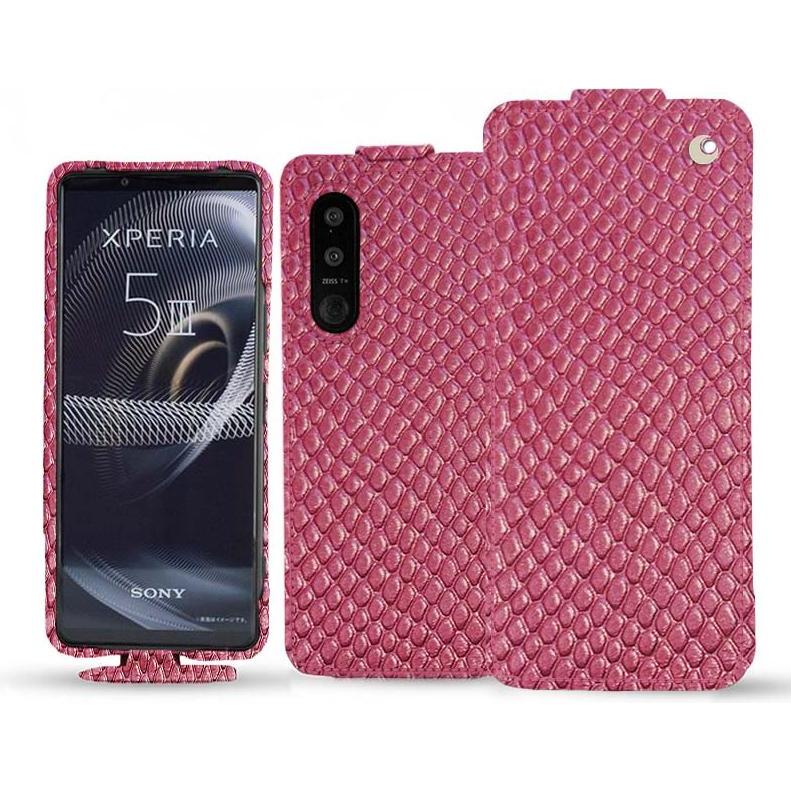 Thumbnail - Noreve Lederschutzhülle vertikal (Sony Xperia 5 III), Smartphone Hülle, Rosa