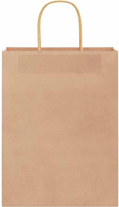 Produktbild VidaXL Kraftpapiertüten 250 Stk. mit Henkel Braun 26x12x35 cm Papiertüte (Geschenktüte, 250 x)