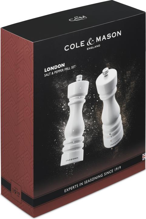 Actual product image Cole & Mason For kitchen cole and mason London Pepper/Salt Set 18cm White (Pepper, Salt)