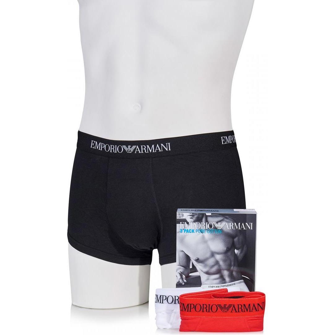 Emporio Armani, Herren, Unterhosen, Boxershorts Casual Bequem sitzend, Mehrfarbig, (L, 3er Pack)