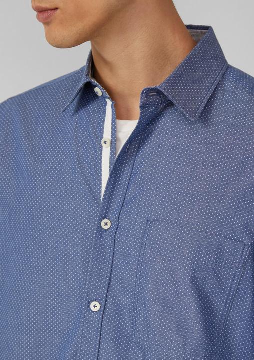 Immagine prodotto s.Oliver Hemd Regular Fit: Gemustertes Langarmhemd mit Brusttasche (S)
