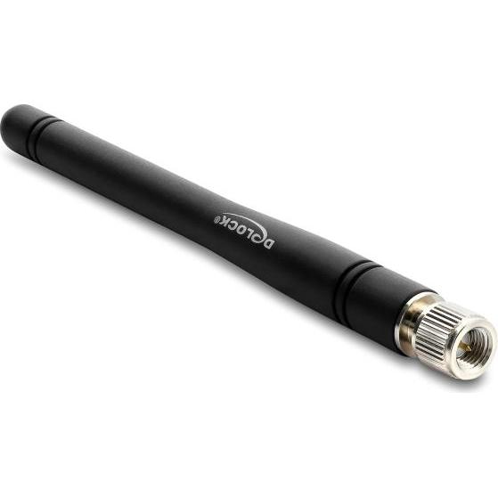 Delock " LTE Antenne SMA Stecker 1,0 - 5,23 dBi omnidirektional starr schwarz" (4G), Antenna WiFi