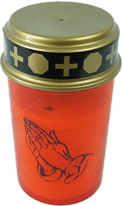 Produktbild Novaliv LED Grablicht rot Dauerbrenner Flackereffekt inkl. Batterien Grabkerzen Friedhofskerze Gedenkkerze (5 Stk.)