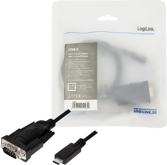 Actual product image LogiLink USB C to RS232 (1.20 m)