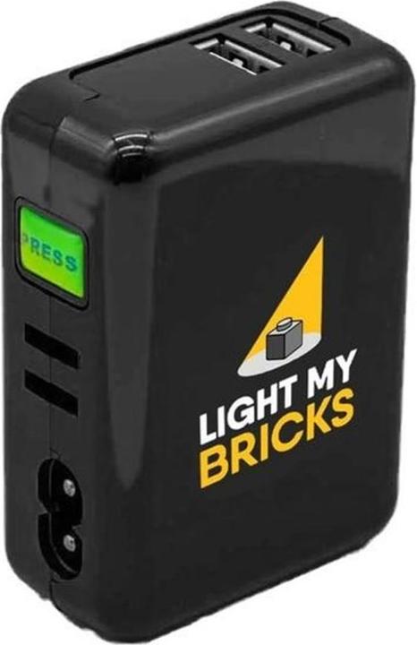 Actual product image Light my bricks Universal Power Adaptor 5V 4 Amp USB Wall Adaptor