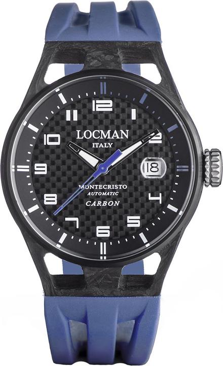 Image du produit Locman Italy Montre Montecristo Carbon bleue automatique Ref. 0544 (Montre avec pierre précieuse, 41 mm)