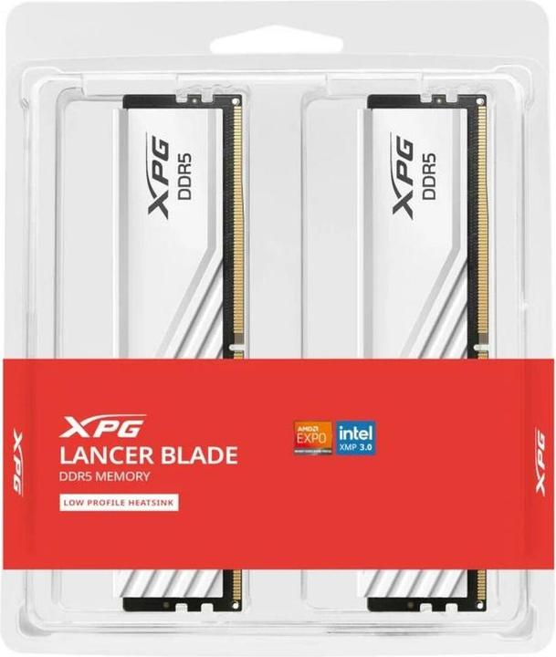 Produktbild Adata DDR5 32GB 6000-36 K2 XPG Lancer Blade white (2 x 16GB, 6000 MHz, DDR5-RAM, U-DIMM)