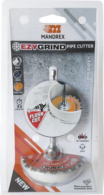 Actual product image Room05 Mandrex EzyGrind rørskaerer - T/Ø90-150mm PVC rør, diamond coated, t/indv. skaering