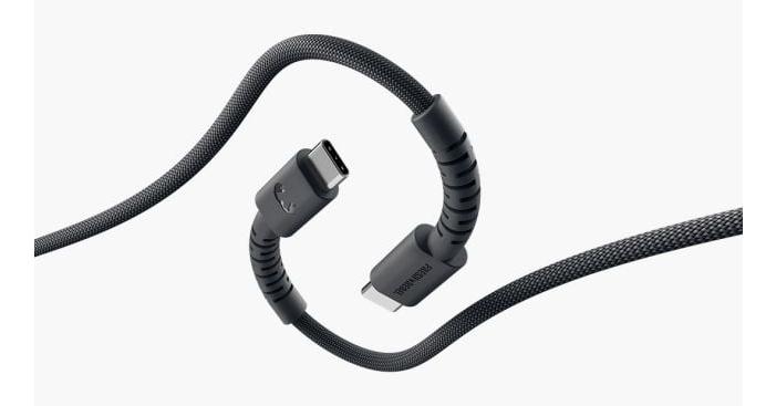 Image du produit Fresh'N Rebel Fresh 'n Rebel USB-C zu USB-C silicon geflochtenes Kabel "FlexWave" 70cm, Storm Grey (0.70 m, 60 W)