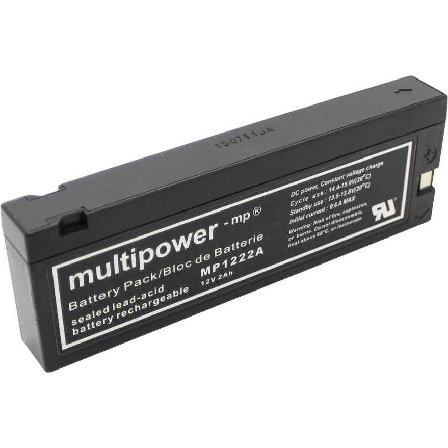 Multipower, Batterieladegerät, MP1222A 12V 2,2Ah ersetzt LC-SA122R3BG Bleiakku AGM Blei Gel Akku (12V, 2 A)