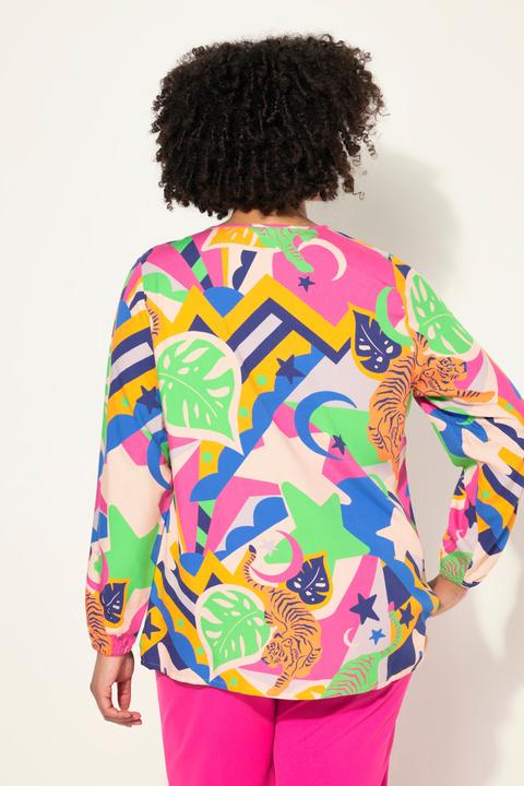 Image du produit Angel of Style Bluse, Tiger Mustermix, Langarm (44)