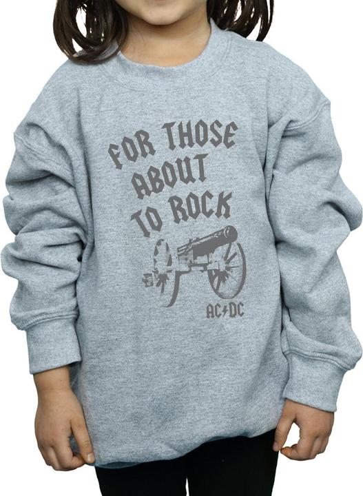 Actual product image AC/DC Girls For Those About To Rock Cannon Sweatshirt (128)