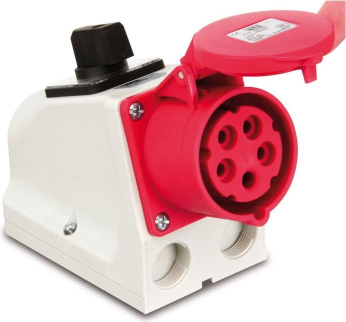 Produktbild PCE 75915-6 Wandsteckdose mit Schalter 16A 5p 6h IP44