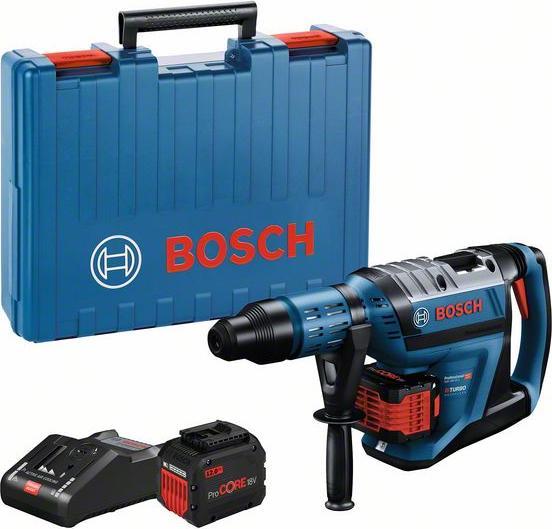 Image du produit Bosch Professional Marteau perforateur sans fil BITURBO avec SDS max GBH 18V-45 C, 2 x batterie ProCORE18V 12.0Ah (Fonctionnement sur batterie)