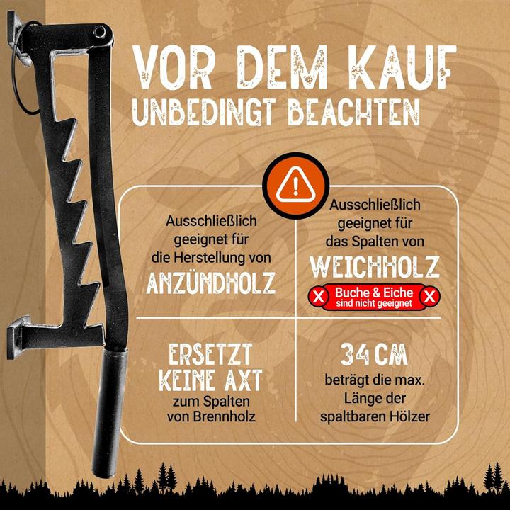 Immagine prodotto Bear Claw Holzspalter zur Wandmontage
