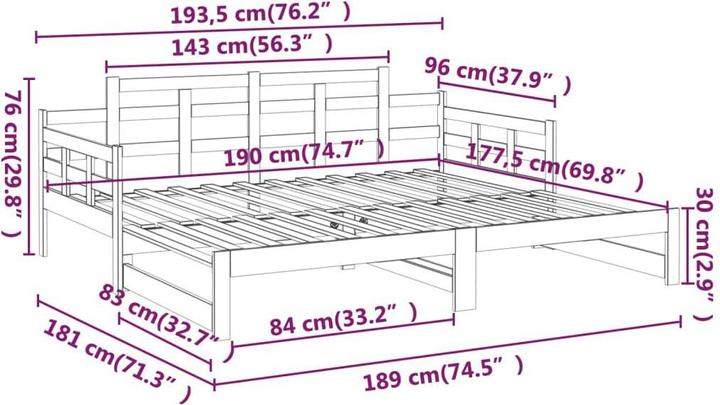 Immagine prodotto vidaXL Ramiro (90 x 190 cm)
