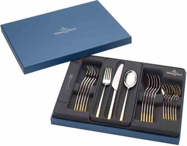 Produktbild Villeroy & Boch Tafelbesteck 30tlg. Ella teilvergoldet (30 Stk., Besteck Set)
