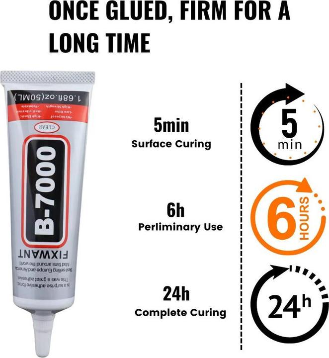 Immagine prodotto Fixwant 50ml B-7000 Adesivo universale di precisione per riparazioni (50 ml)