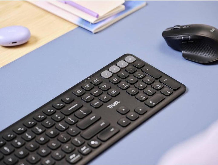 Image du produit Trust Vaiya Clavier sans fil multi-appareils - Noir FR (DE, Sans fil)