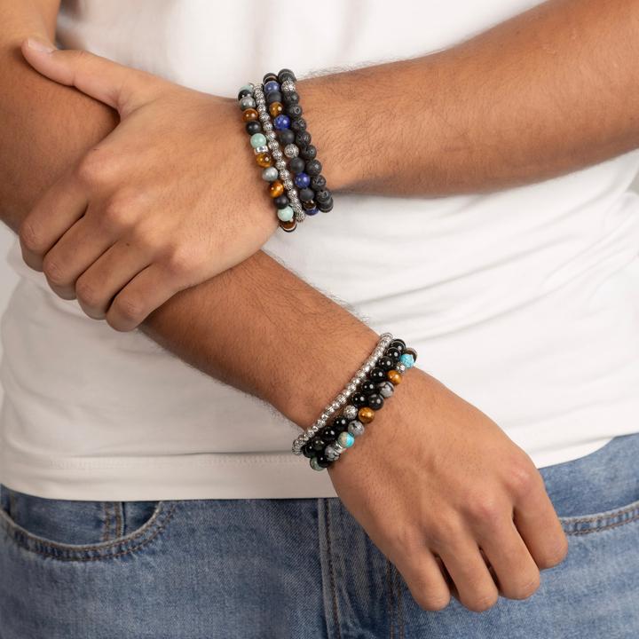 Produktbild Balibay Keyro (20.50 cm, Onyx, Tigerauge, Edelstein, Lapislazuli, 14 Karat Gold)
