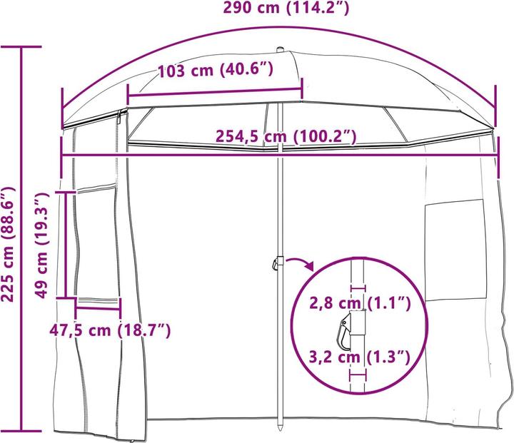 Immagine prodotto vidaXL Angel-Regenschirm