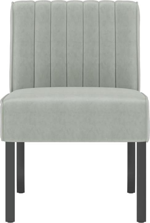 Actual product image vidaXL Polsterstuhl Hellgrau Samt