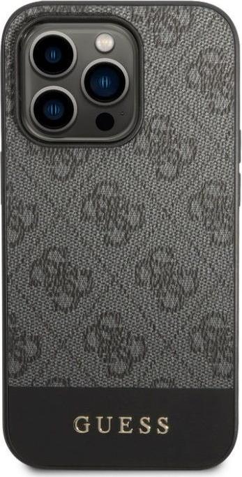 Image du produit Guess PU 4G Stripe Case pour Apple iPhone 14 Pro - gris (Apple iPhone 14 Pro)