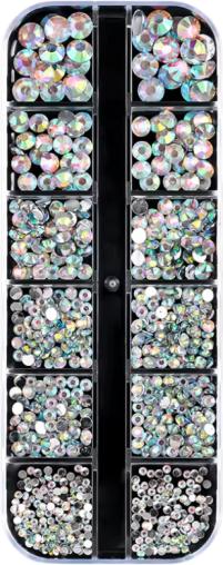 Nagellack24 Rhinestone set (Iridescent, Silver)