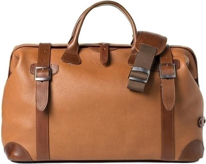 Actual product image Barber Shop Quiff Doctor Bag Leather Light Brown (Camera shoulder bag)