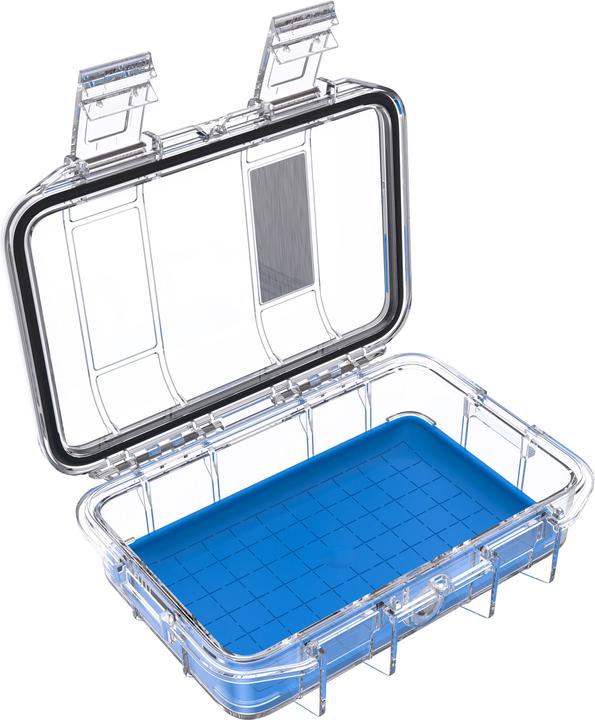 Actual product image Peli MicroCase M40, transparent with blue lining NF (Photo case)