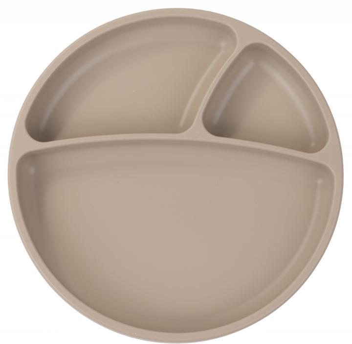 Image du produit Minikoioi stay-put suction divided plate, Bubble Beige, 101050008