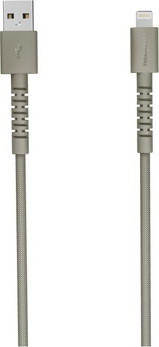 Fresh'N Rebel Fresh 'n Rebel USB-A zu Lightning silicone geflochtenes Kabel "FlexWave" 2m, Dried Green (2 m, 30 W)