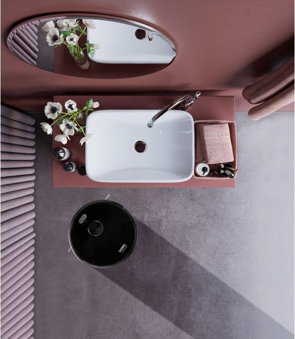 Actual product image Domo DO7298S Robot Vacuum and Mop Black App controlled, remote controlled, with wis (Vacuum mopping robot)