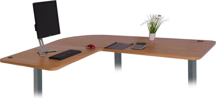 Actual product image Swisshandel24 Tabletop HWC-D40 for corner desk, desk top, 90° brown structure (80 x 177.50 cm)